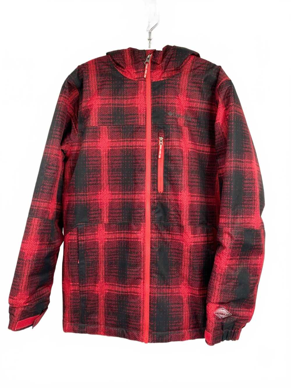 Columbia Boys Puffer Jacket Black Plaid | 14 Regular
